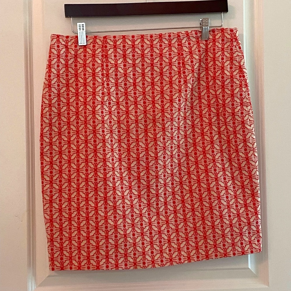 Red and Tan Sevier Wool Skirt